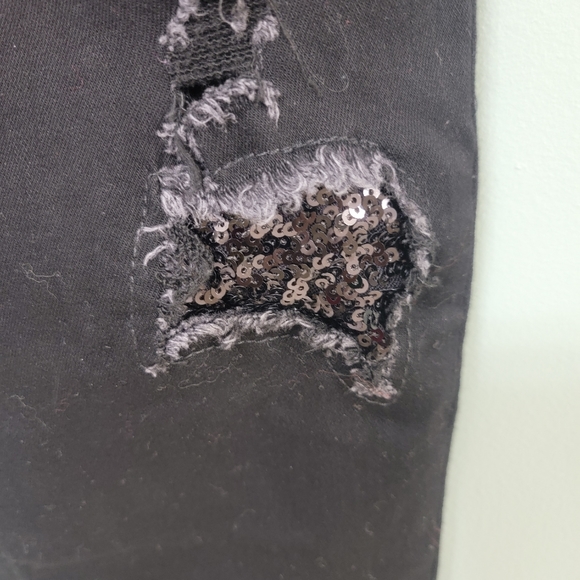 True Religion Black Distressed Skinny Jeans - Picture 2 of 9